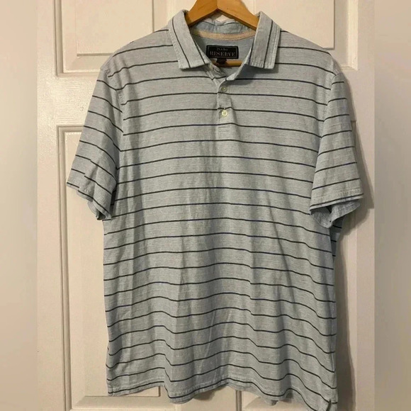 Jos. A. Bank Reserve Tailor Fit Blue Striped Polo Size L‎ - Picture 1 of 5